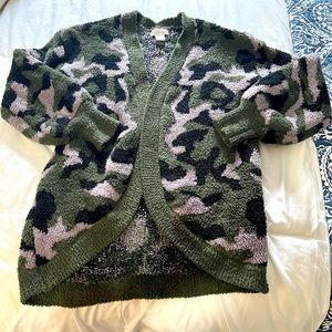 Rachel Zoe camouflage cardigan